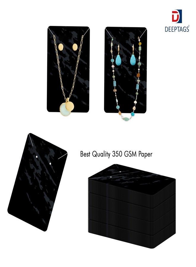 DEEPTAGS Jewellery Display Cards for Bracelet, Earring, Necklace, Jewelry - Black, 200 PCS - Image 4